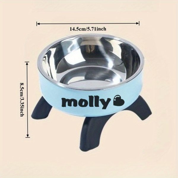 Personalized Pet Bowl with Custom Name, Non-Slip And Spill-Proof Stainless Steel Interior, Easy to Clean, Suitable for Dogs And Cats, in Pink And Mint Green, a Great Gift for Pet Lovers
