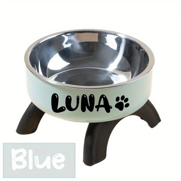 Personalized Pet Bowl with Custom Name, Non-Slip And Spill-Proof Stainless Steel Interior, Easy to Clean, Suitable for Dogs And Cats, in Pink And Mint Green, a Great Gift for Pet Lovers