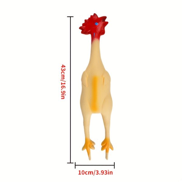 Jumbo Chicken Squeaky Chew Toy for Large Dogs - Heavy Duty Latex Biting Toy, No Battery Safe Aggressive Chewer Relax