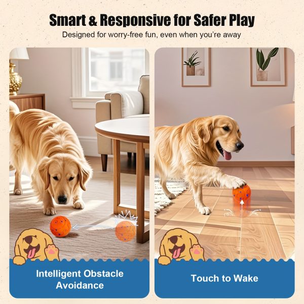 Large-sized pet toy ball, dog ball, smart toy for medium and large dogs, automatically moves, rotates, and bounces, E-TPU material, exercise dog toy, keeps them busy