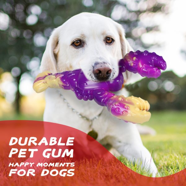 Dog Chew and Teething Toy, Colorful Animal-shaped Dog Chew, Grooved Design for Applying Treats, Enhances Pet Entertainment, Suitable for Mediumu002Flarge Breed Dogs