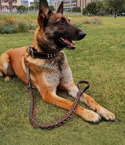 Easter Dog Training Leash for Small to Large Breeds, Eight-Strand Cowhide Braided Lead, Strong Anti-Pull Dog Chain, Pet Supplies