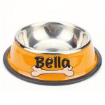 Personalized Anti-Slip Stainless Steel Pet Bowl with Custom Name - Non-Tip Dog & Cat Foodu002F Water Dish, Engraved Pet Bowl, Durable Feeder for Puppy, Kitten - Ideal Gift for Pet Lovers