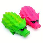One Large Hedgehog-Shaped Latex Chew Toy for Dogs, Featuring a Squeaker And Designed for Medium to Large Breeds to Help with Teeth Grinding, Without Battery