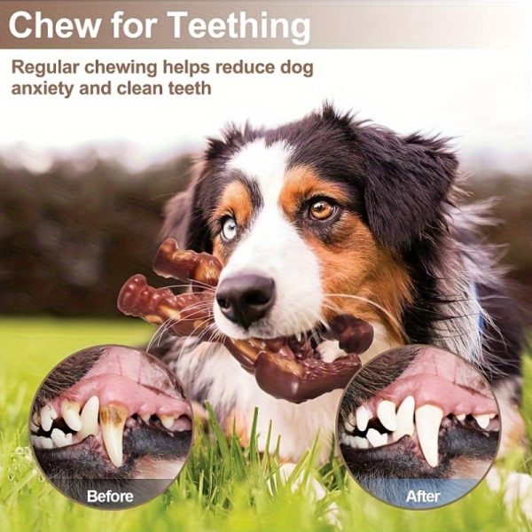 Ultra Bite-Resistant Joint Dog Chew Toy - Realistic Beef Flavor Durable Rubber Chew Stick, Suitable for Medium to Large Dogs, Safe Teething Training Gift, Beneficial for Gum Health, Ideal for Chewing Dogs, Dog Chew Toys, Durable Dog Chew Toys