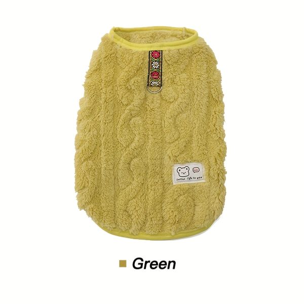 Pet Clothing, Dog Vest, Autumn And Winter Warm Clothes, Sleeveless, Comfortable, with Traction Buckle