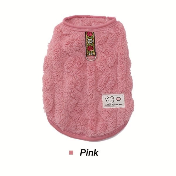 Pet Clothing, Dog Vest, Autumn And Winter Warm Clothes, Sleeveless, Comfortable, with Traction Buckle