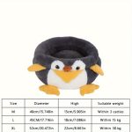 1pc Cozy Penguin Cat Bed - Soft Polyester Sleeping Pad for All Seasons, Warmth, Deep Sleeping, White with Black Accents, Perfect for Indoor Cats, Cozy Cat Bed | Playful Design | Soft Polyester Bed
