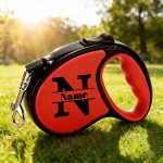 1pc Retractable Dog Leash - Customizable Name with Self-Defined Letter Design - Ergonomic Handle - 196.85inch Anti-Tangle Dog Leash - Made of Durable PP Material and Strong Nylon Strap, Available in Six Colors - Suitable for Small Dogs - A New Year's
